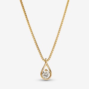 Gold Pandora Brilliance Lab-created 0.50 ct tw Diamond Lab-Created Diamond Necklaces | MSDI51269