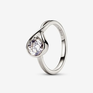 White Gold Pandora Brilliance 1.00 ct tw Lab-Created Diamond Rings | ULNF63092